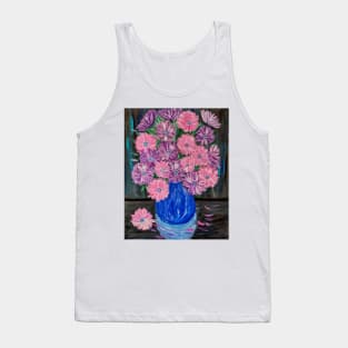 Abstract pink and purple flowers Tank Top